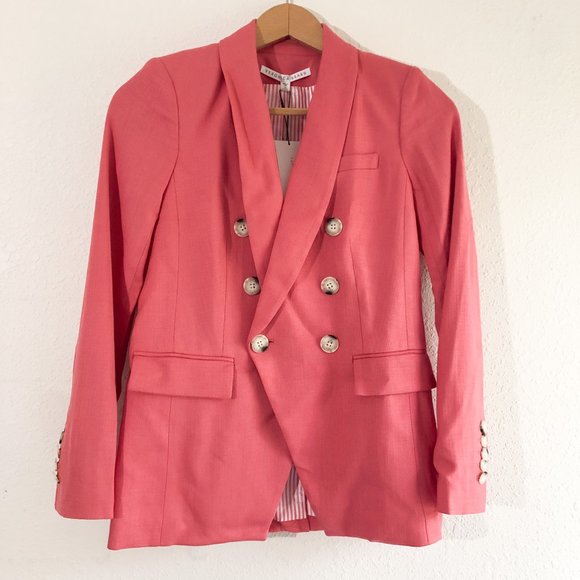 NWT Veronica Beard Dickey Jacket Oskar Melon Pink Women Blazer Size 2 - Picture 2 of 9